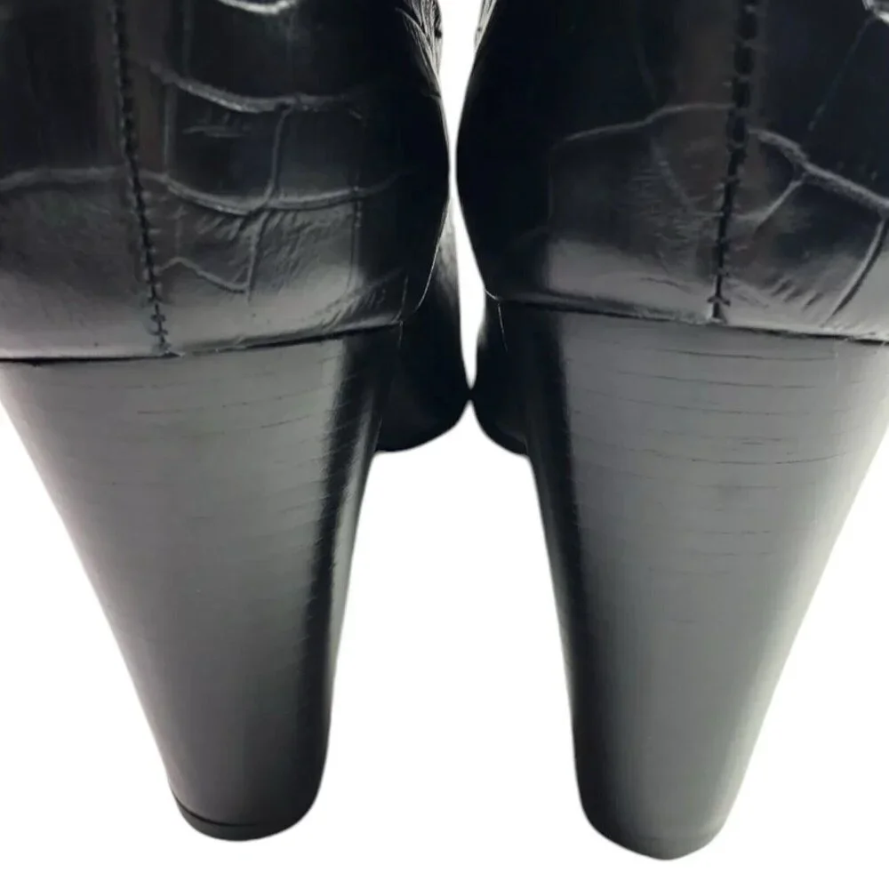 Matisse X Understated Black Leather Boot Done N Dusted‎ Suede Pointy Toe Western